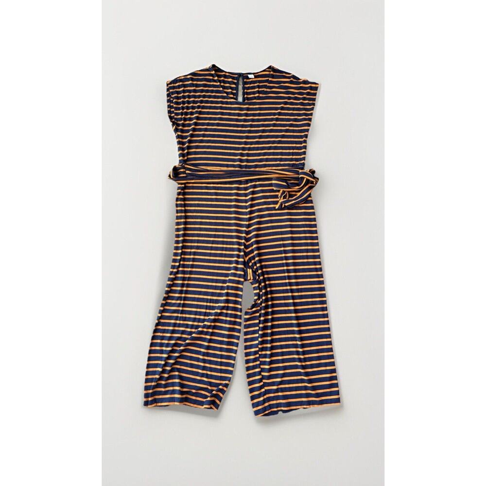 Old Navy Striped Jumpsuit - Navy and Tan